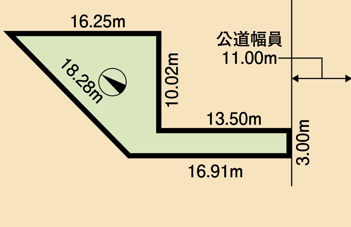 北区篠路7条 売土地（168.59m²・50.99坪）