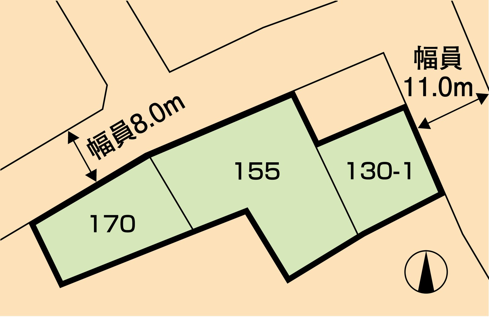 恵庭市本町 売土地（734.24m²・222.10坪）