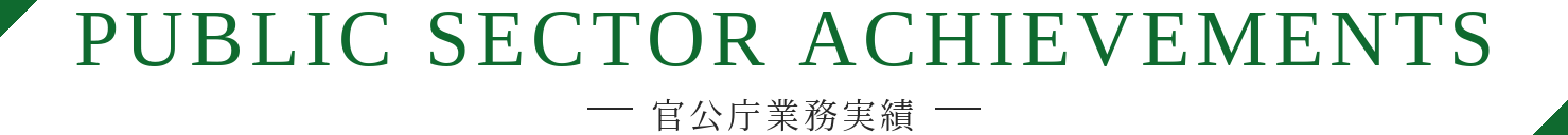 PUBLIC SECTOR ACHIEVEMENTS 官公庁業務実績