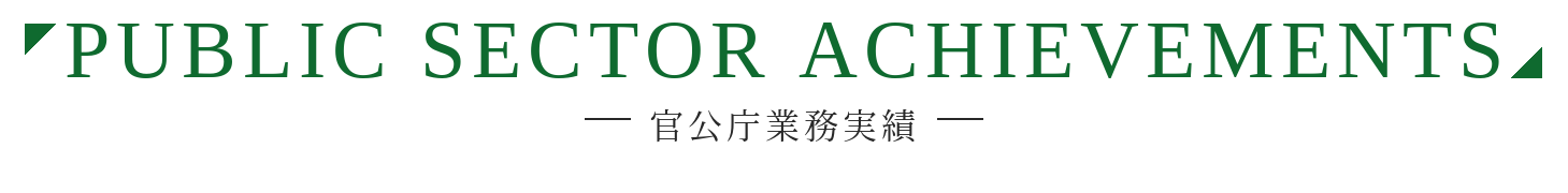PUBLIC SECTOR ACHIEVEMENTS 官公庁業務実績